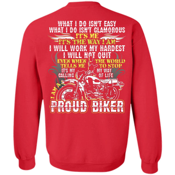 I Will Work My Hardest T Shirt, I Love Biker Sweatshirt