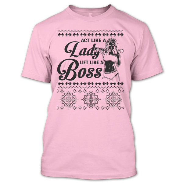 Act Like A Lady T Shirt, Lady Merry Christmas T Shirt