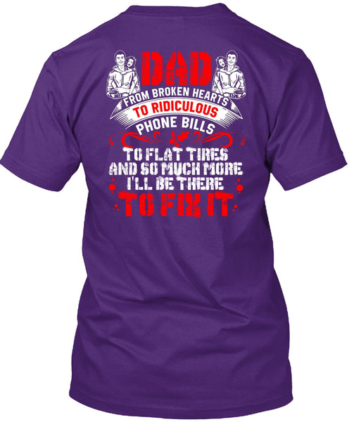 Dad From Broken Heart T Shirt, Being A Papa T Shirt