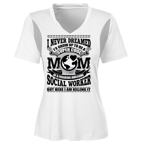 I'd Grow Up To Be A Cool Mom T Shirt, Social Worker T Shirt, Awesome T-Shirts