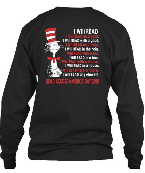 The Cat in the Hat T Shirt, I Will Read With A Mouse T Shirt, I Will Read In A House T Shirt