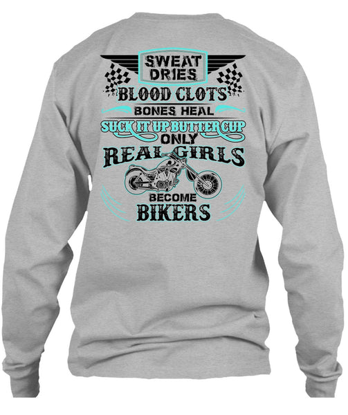 Real Girls Become Bikers T Shirt, I Love Biking T Shirt