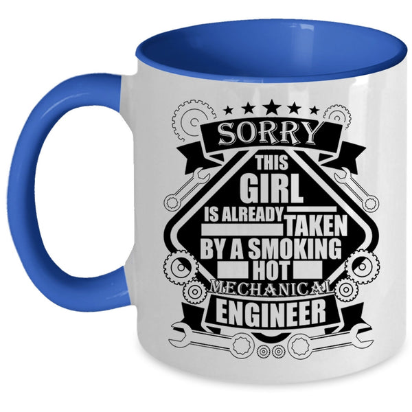 Beautiful Wife Coffee Mug, Taken By A Mechanical Engineer Accent Mug