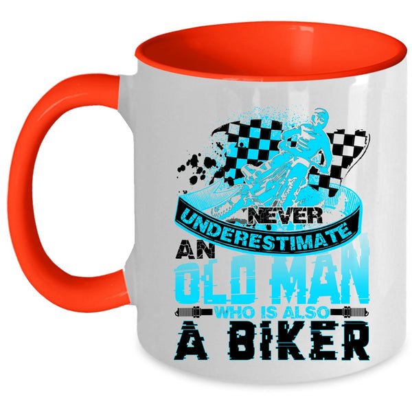 Awesome Gift For Grandfather Coffee Mug, An Old Man Is A Biker Accent Mug