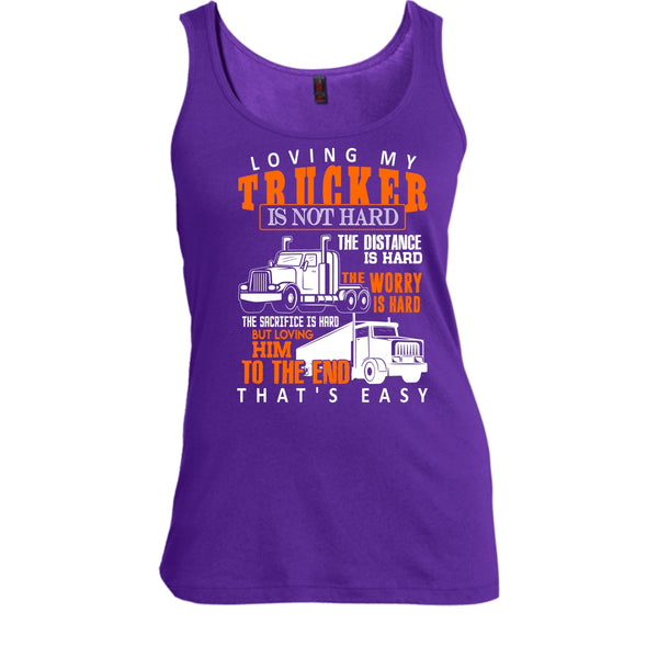 Loving My Trucker T Shirt, Gift For Trucker Tank Top