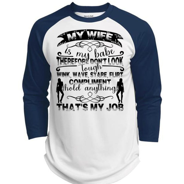 My Wife Is My Babe T Shirt, I Love Husband T Shirt, Awesome T-Shirts  (Polyester Game Baseball Jersey)