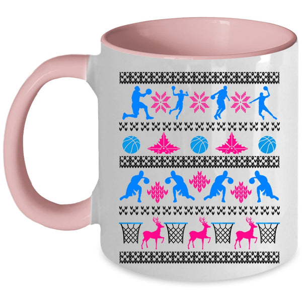 Merry Christmas Coffee Mug, Awesome Basketball Accent Mug