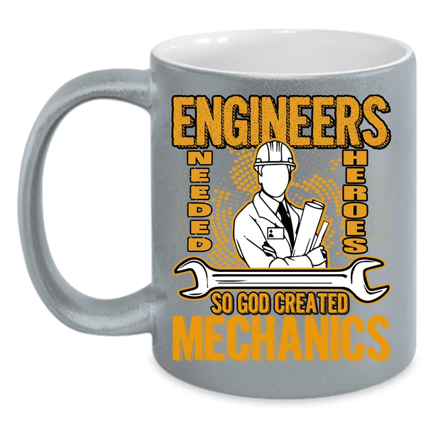 God Created Mechanics Coffee Mug, Funny Gift For Mechanics Coffee Cup
