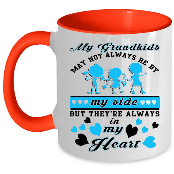 They're Always In My Heart Coffee Mug, My Grandkids Accent Mug
