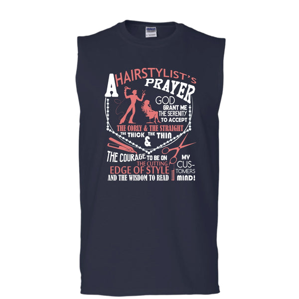 A Hair Stylist's Prayer T Shirt, Hair Stylist's Prayer Tank Top (Men's Cotton Sleeveless)