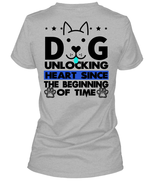 Dog Unlocking Heart T Shirt, I Love My Dog T Shirt