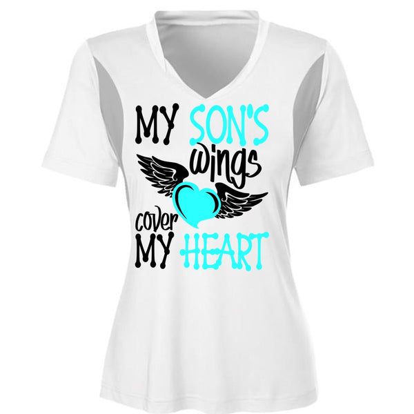 My Son's Wings Cover My Heart T Shirt, I Love Son T Shirt, Awesome T-Shirts