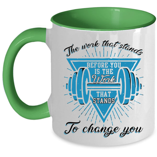 Awesome Gymnast Coffee Mug, The Work That Stands Accent Mug