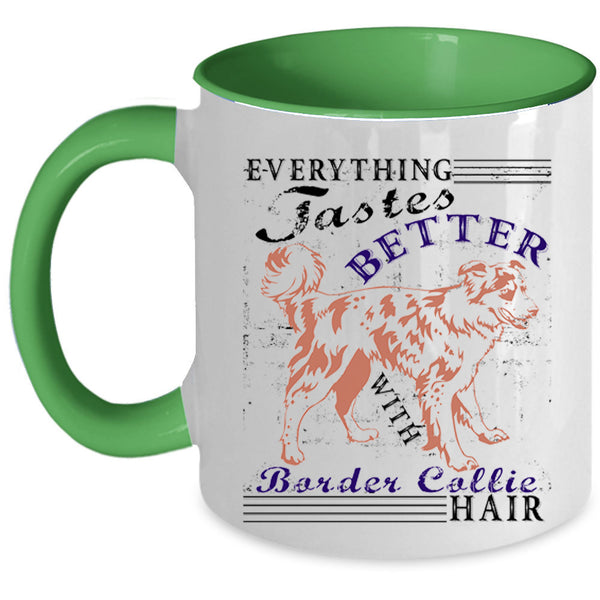 Gift For Border Collie Owner Coffee Mug, Border Collie Hair Accent Mug