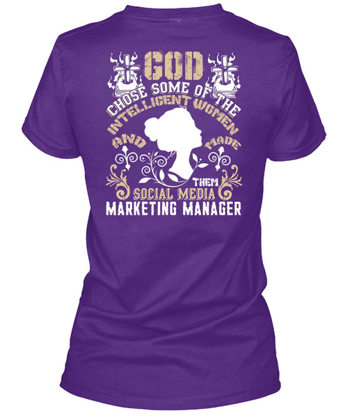 Social Media Marketing Manager T Shirt, Intelligent Women T Shirt