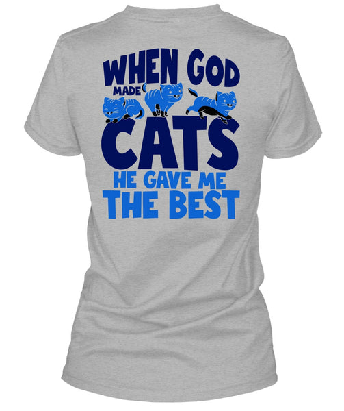 When God Made Cats T Shirt, I Love My Cats T Shirt