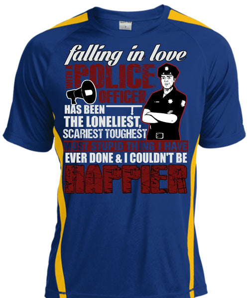 Falling In Love With A Police Officer T Shirt, Happier T Shirt, Cool Shirt