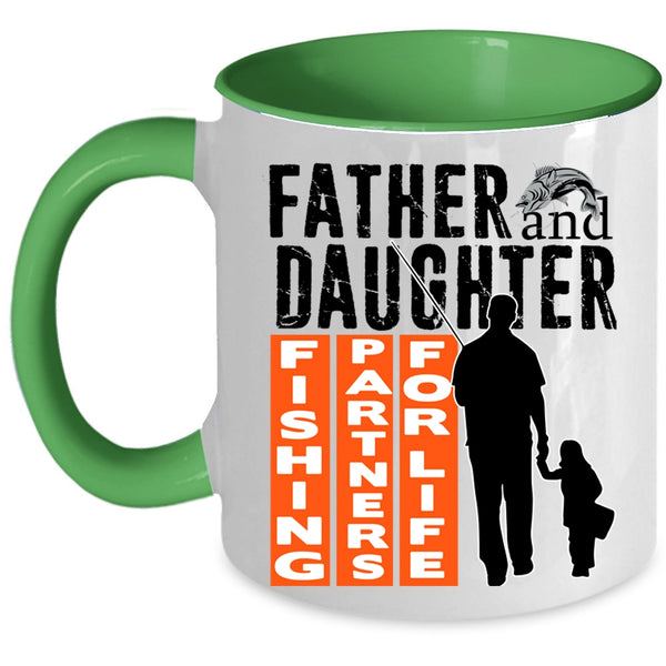 Fishing Partners For Life Coffee Mug, Father And Daughter Accent Mug