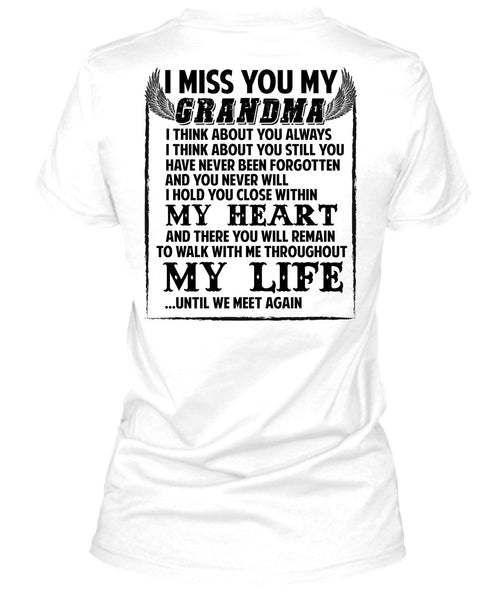 I Miss You My Grandma T Shirt, I Love Nana T Shirt