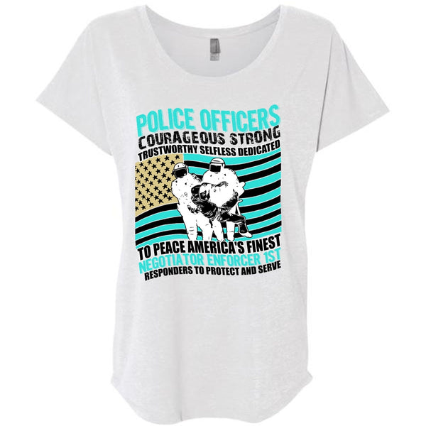 Police Officers Courageous Strong T Shirt, I Love Police T Shirt, Awesome T-Shirts