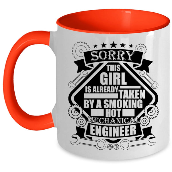 Beautiful Wife Coffee Mug, Taken By A Mechanical Engineer Accent Mug