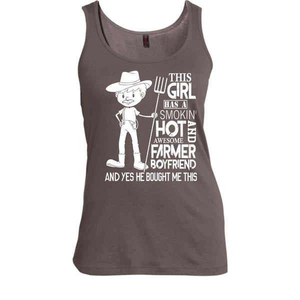Awesome Farmer Boyfriend T Shirt, Coolest Farmer's Girlfriend T Shirt, Cool T Shirt