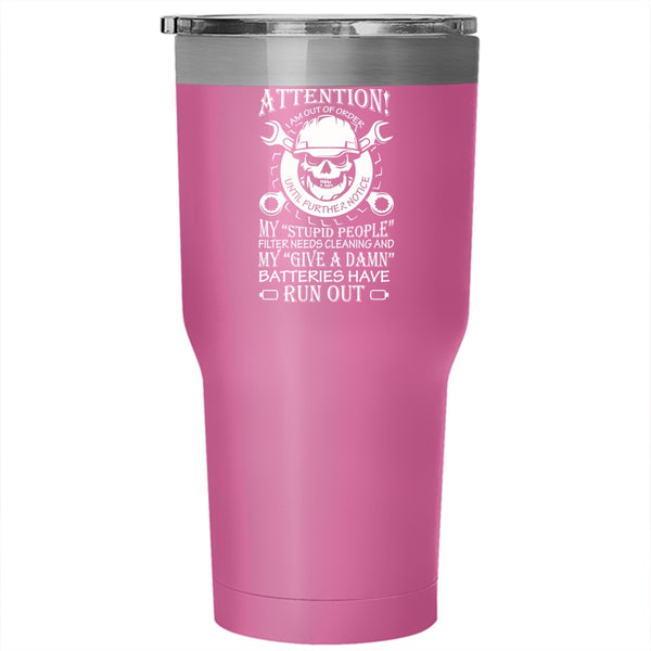 Mechanic Tumbler 30 oz Stainless Steel, Funny Gift For Mechanic Travel Mug