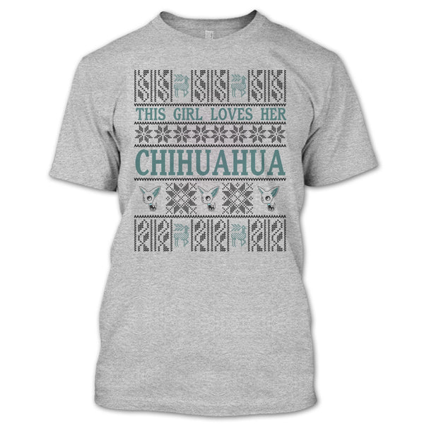 This Girl Loves Her Chihuahua T Shirt, Coolest Merry Christmas T Shirt
