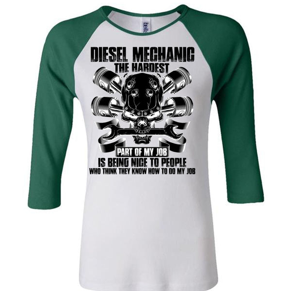 Diesel Mechanic The Hardest T Shirt, I Love Mechanic T Shirt, Awesome T-Shirts