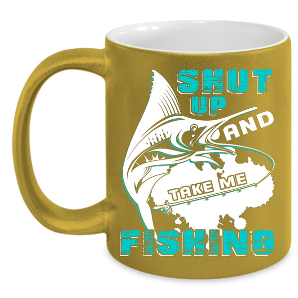 Take Me Fishing Coffee Mug, Cool Fisher Coffee Cup