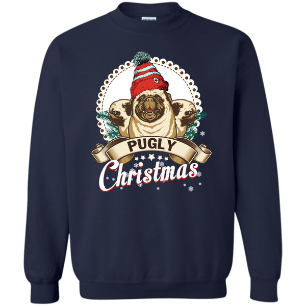 Coolest Pug T Shirt, Coolest Merry Christmas Sweatshirt
