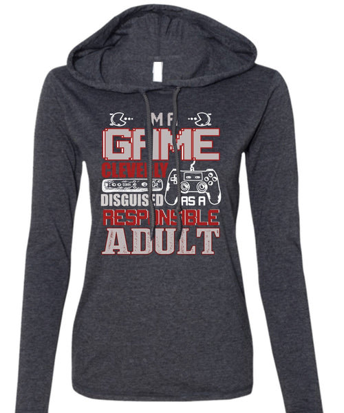 I'm A Game T Shirt, Being A Gamer T Shirt (Anvil Ladies Ringspun Hooded)
