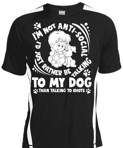 A black t-shirt with the shopify logo