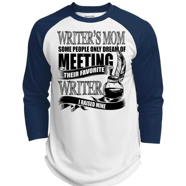 Writer's Mom T Shirt, I Love Writing T Shirt, Awesome T-Shirts  (Polyester Game Baseball Jersey)