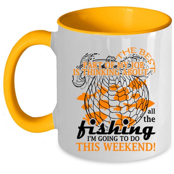 I'm Going To Do This Weekend Coffee Mug, Fishing Accent Mug