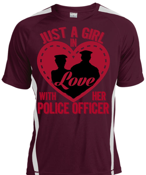 Just A Girl In Love With Her Police Officer T Shirt, Being A Police T Shirt, Cool Shirt