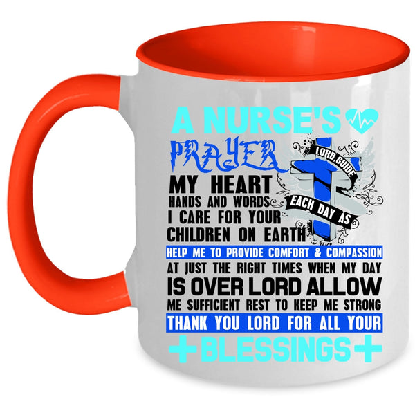 Best Gift For Nurses Coffee Mug, A Nurse's Prayer Accent Mug