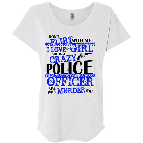 She Is A Crazy Police Officer T Shirt, I Love Police T Shirt, Awesome T-Shirts