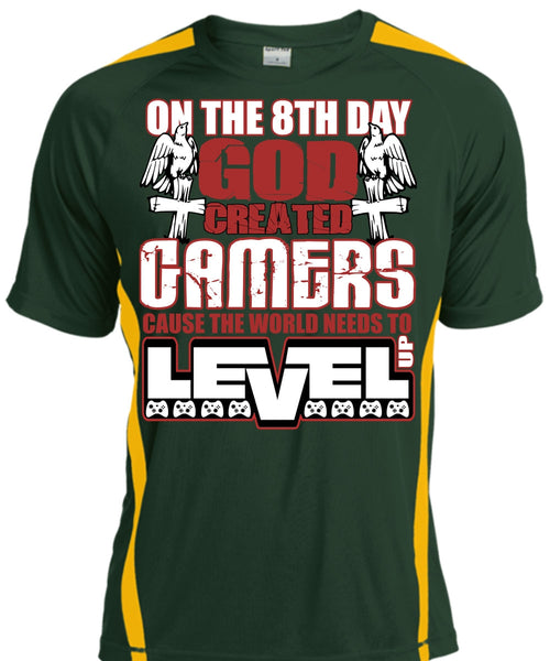 God Created Gamers T Shirt, The World Needs To Level Up T Shirt, Cool Shirt