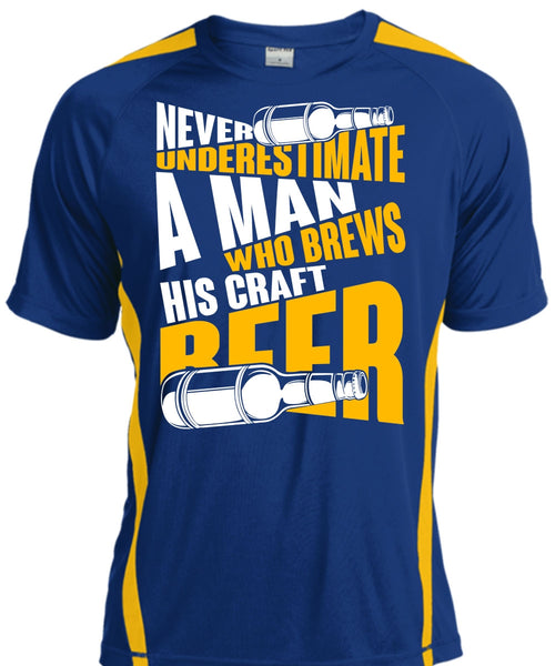 Never Underestimate A Man T Shirt, Brews His Craft Beer T Shirt, Cool Shirt