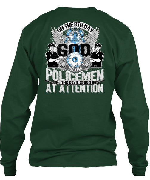 God Created Policemen T Shirt, I Love Police T Shirt