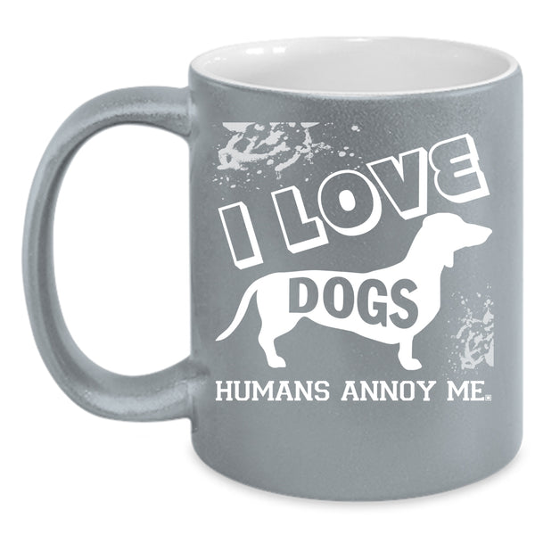 I Love Dogs Coffee Mug, Cute Gift For Dog Lovers Coffee Cup