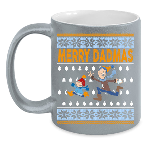 Merry Dadmas Coffee Mug, Christmas Gift For Dad Coffee Cup