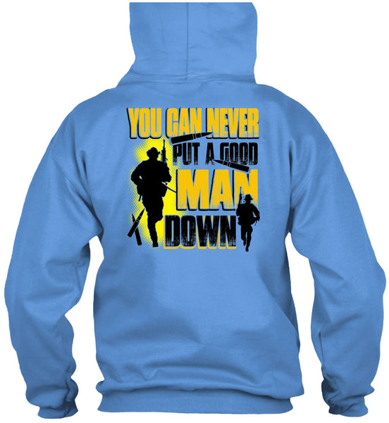 You Can Never Put A Good Man Down T Shirt, I Love Veteran T Shirt