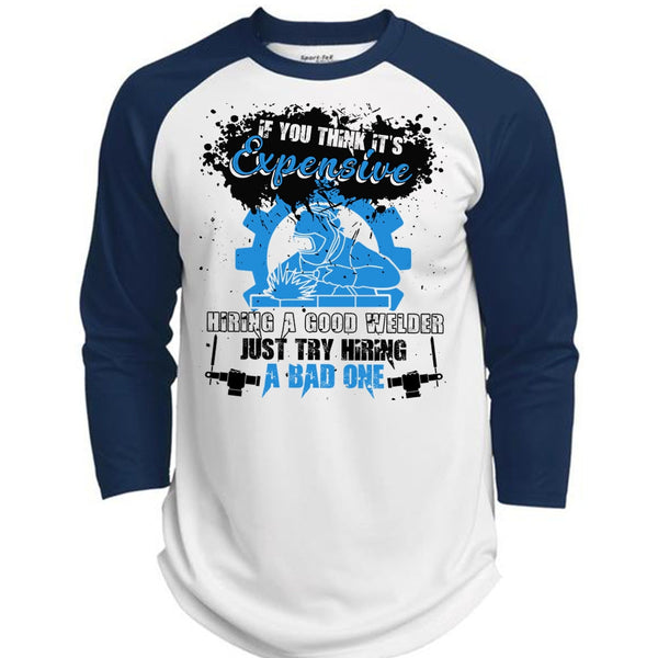 Hiring A Good Welder T Shirt, I Love Welder T Shirt, Awesome T-Shirts  (Polyester Game Baseball Jersey)
