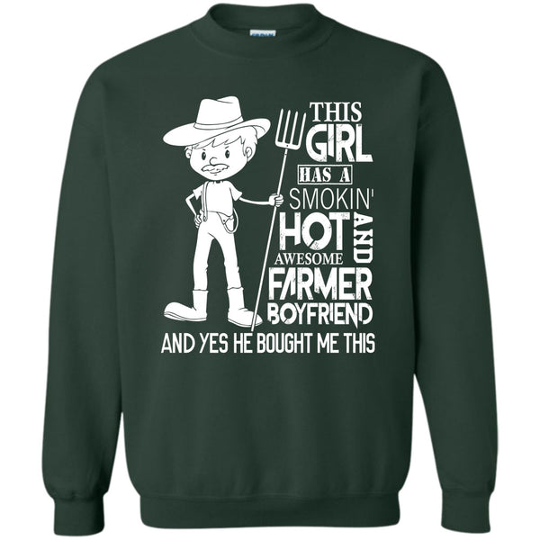 Coolest Farmer's Girlfriend T Shirt, Gift Farmer Sweatshirt