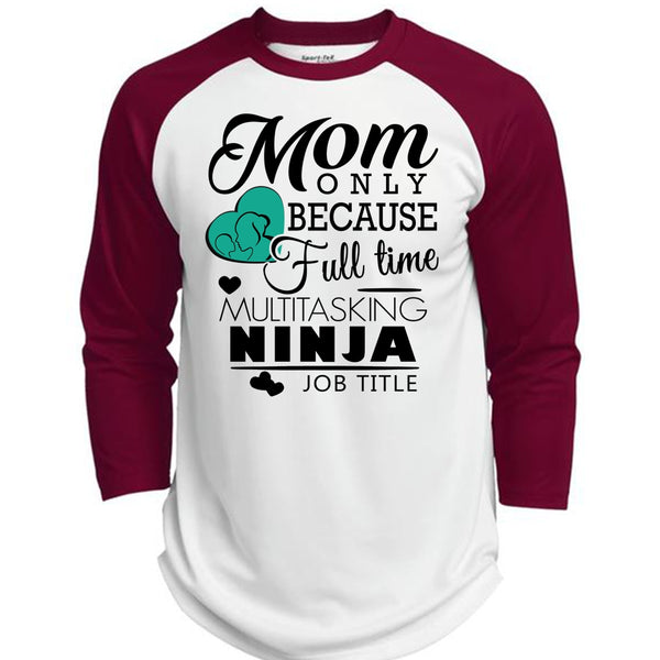 Mom Only Because Full Time Multitasking T Shirt, Mother's Day T Shirt  (Polyester Game Baseball Jersey)