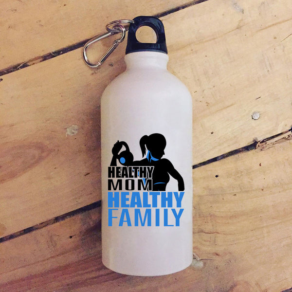 Healthy Mom Healthy Family 20 oz Stainless Steel Bottle,Best Gift For Mother's Day Outdoor Sports Water Bottle