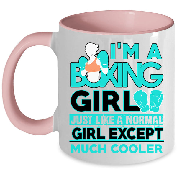 Cool Boxer Coffee Mug, I'm A Boxing Girl Accent Mug
