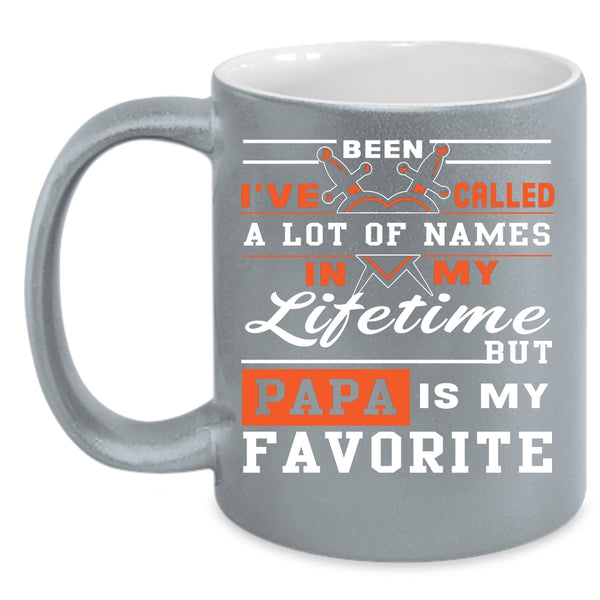 Papa Is My Favorite Name Coffee Mug, Cool Gift For Dad Coffee Cup